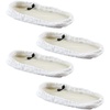 image:imageOVENTE Microfiber Steam Mop Pad Replacement Pack of 4 White ACPST2054
