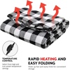 image:imageOVENTE 12V Electric Travel Blanket for Car SUV or RV Black Plaid BL4602BW
