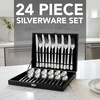 image:imageOVENTE 24Piece Silverware Set Service for 6 Silver FL20241CH