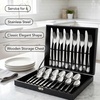 image:imageOVENTE 24Piece Silverware Set Service for 6 Silver FL20241CH