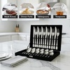 image:imageOVENTE 24Piece Silverware Set Service for 6 Silver FL20241CH