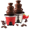 image:imageOVENTE 3 Tier Chocolate Fondue Fountain Machine 6 x 6 x 94 Red CFS73RCFS53S