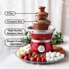 image:imageOVENTE 3 Tier Chocolate Fondue Fountain Machine 6 x 6 x 94 Red CFS73RCFS73R
