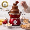 image:imageOVENTE 3 Tier Chocolate Fondue Fountain Machine 6 x 6 x 94 Red CFS73RCFS73R