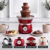 image:imageOVENTE 3 Tier Chocolate Fondue Fountain Machine 6 x 6 x 94 Red CFS73RCFS73R