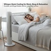 image:imageOVENTE 32 Bladeless Tower Fan90 Oscillation 3 Speeds White TFO3SWWhite