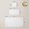image:imageOVENTE 6 Piece Ultra Soft Bath Towels Set Coral Fleece White BTF01006W