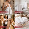 image:imageOVENTE 6 Piece Ultra Soft Bath Towels Set Coral Fleece White BTF01006W
