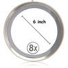 image:imageOVENTE 6 Wallmount Suction Cup Magnifying Mirror Nickel Brushed MLI25BR