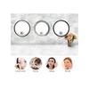 image:imageOVENTE 6 Wallmount Suction Cup Magnifying Mirror Nickel Brushed MLI25BR