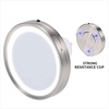 image:imageOVENTE 6 Wallmount Suction Cup Magnifying Mirror Nickel Brushed MLI25BR