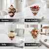 image:imageOVENTE 6oz Glass Dessert Bowls with Spoons Set of 4 Clear ICGBSS4