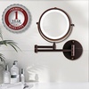 image:imageOVENTE 7 Wall Mounted Lighted Makeup Mirror Nickel Brushed MFW70BR1X10XAntique Bronze