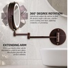 image:imageOVENTE 7 Wall Mounted Lighted Makeup Mirror Nickel Brushed MFW70BR1X10XAntique Bronze