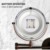 image:imageOVENTE 7 Wall Mounted Lighted Makeup Mirror Nickel Brushed MFW70BR1X10XAntique Bronze