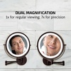 image:imageOVENTE 7 Wall Mounted Lighted Makeup Mirror Nickel Brushed MFW70BR1X10XAntique Bronze