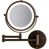 image:imageOVENTE 7 Wall Mounted Lighted Makeup Mirror Nickel Brushed MFW70BR1X10XAntique Bronze