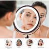 image:imageOVENTE 7 Wall Mounted Lighted Makeup Mirror Nickel Brushed MFW70BR1X10XAntique Bronze