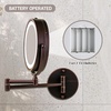 image:imageOVENTE 7 Wall Mounted Lighted Makeup Mirror Nickel Brushed MFW70BR1X10XAntique Bronze