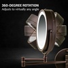 image:imageOVENTE 7 Wall Mounted Lighted Makeup Mirror Nickel Brushed MFW70BR1X10XAntique Bronze