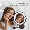 image:imageOVENTE 7 Wall Mounted Lighted Makeup Mirror Nickel Brushed MFW70BR1X10XAntique Bronze