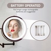 image:imageOVENTE 7 Wall Mounted Lighted Makeup Mirror Nickel Brushed MFW70BR1X10XAntique Bronze