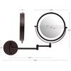 image:imageOVENTE 7 Wall Mounted Lighted Makeup Mirror Nickel Brushed MFW70BR1X10XAntique Bronze