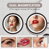 image:imageOVENTE 7 Wall Mounted Lighted Makeup Mirror Nickel Brushed MFW70BR1X10XAntique Bronze