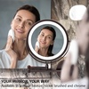 image:imageOVENTE 7 Wall Mounted Lighted Makeup Mirror Nickel Brushed MFW70BR1X10XAntique Bronze
