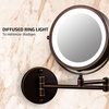 image:imageOVENTE 7 Wall Mounted Lighted Makeup Mirror Nickel Brushed MFW70BR1X10XAntique Bronze