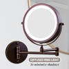 image:imageOVENTE 7 Wall Mounted Lighted Makeup Mirror Nickel Brushed MFW70BR1X10XAntique Bronze