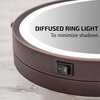 image:imageOVENTE 7 Wall Mounted Lighted Makeup Mirror Nickel Brushed MFW70BR1X10XAntique Bronze