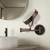 image:imageOVENTE 7 Wall Mounted Lighted Makeup Mirror Nickel Brushed MFW70BR1X10XAntique Bronze