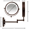 image:imageOVENTE 7 Wall Mounted Lighted Makeup Mirror Nickel Brushed MFW70BR1X10XAntique Bronze