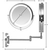 image:imageOVENTE 7 Wall Mounted Lighted Makeup Mirror Nickel Brushed MFW70BR1X10XNickel Brushed