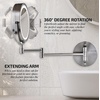 image:imageOVENTE 7 Wall Mounted Lighted Makeup Mirror Nickel Brushed MFW70BR1X10XNickel Brushed