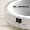 image:imageOVENTE 7 Wall Mounted Lighted Makeup Mirror Nickel Brushed MFW70BR1X10XNickel Brushed