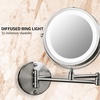 image:imageOVENTE 7 Wall Mounted Lighted Makeup Mirror Nickel Brushed MFW70BR1X10XNickel Brushed