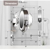 image:imageOVENTE 7 Wall Mounted Lighted Makeup Mirror Nickel Brushed MFW70BR1X10XNickel Brushed