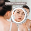 image:imageOVENTE 7 Wall Mounted Lighted Makeup Mirror Nickel Brushed MFW70BR1X10XNickel Brushed