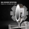 image:imageOVENTE 7 Wall Mounted Lighted Makeup Mirror Nickel Brushed MFW70BR1X10XNickel Brushed
