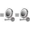 image:imageOVENTE 7 Wall Mounted Lighted Makeup Mirror Nickel Brushed MFW70BR1X10XNickel Brushed