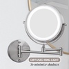 image:imageOVENTE 7 Wall Mounted Lighted Makeup Mirror Nickel Brushed MFW70BR1X10XNickel Brushed