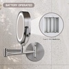 image:imageOVENTE 7 Wall Mounted Lighted Makeup Mirror Nickel Brushed MFW70BR1X10XNickel Brushed