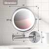 image:imageOVENTE 7 Wall Mounted Lighted Makeup Mirror Nickel Brushed MFW70BR1X10XNickel Brushed
