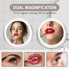 image:imageOVENTE 7 Wall Mounted Lighted Makeup Mirror Nickel Brushed MFW70BR1X10XNickel Brushed