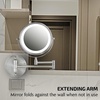 image:imageOVENTE 7 Wall Mounted Lighted Makeup Mirror Nickel Brushed MFW70BR1X10XNickel Brushed