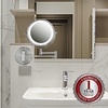 image:imageOVENTE 7 Wall Mounted Lighted Makeup Mirror Nickel Brushed MFW70BR1X10XNickel Brushed