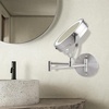 image:imageOVENTE 7 Wall Mounted Lighted Makeup Mirror Nickel Brushed MFW70BR1X10XNickel Brushed