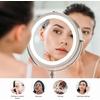 image:imageOVENTE 7 Wall Mounted Lighted Makeup Mirror Nickel Brushed MFW70BR1X10XNickel Brushed